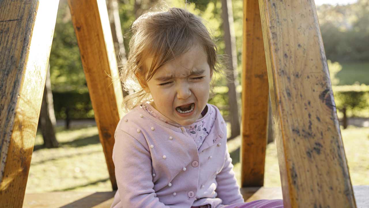 Little girl crying