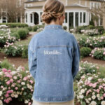 MomLifeTV logo denim jacket
